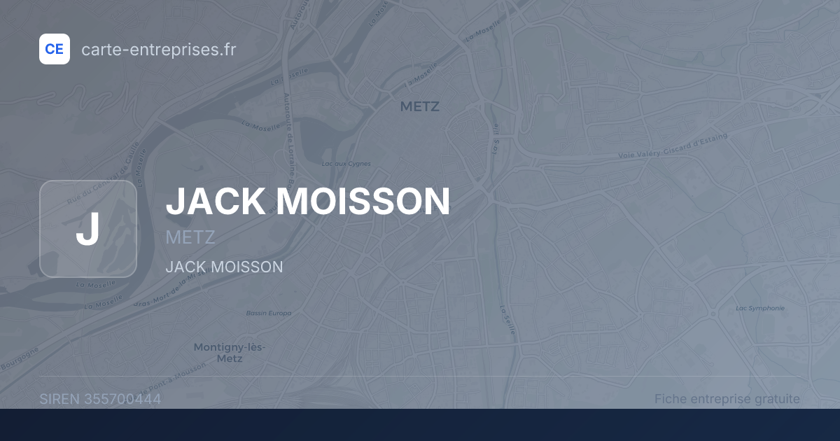 JACK MOISSON — 355700444 — fiche entreprise