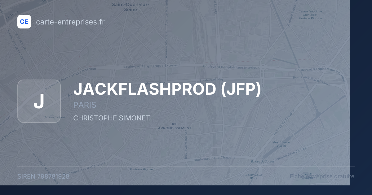 JACKFLASHPROD (JFP) — 798781928 — fiche entreprise