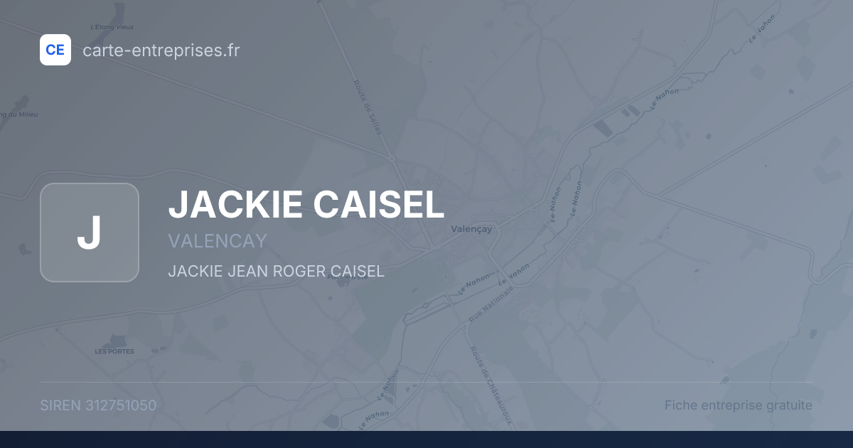 JACKIE CAISEL — 312751050 — fiche entreprise