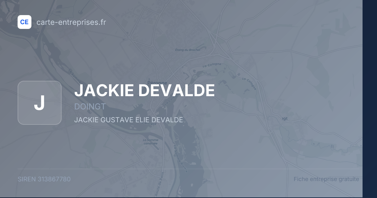 JACKIE DEVALDE — 313867780 — fiche entreprise