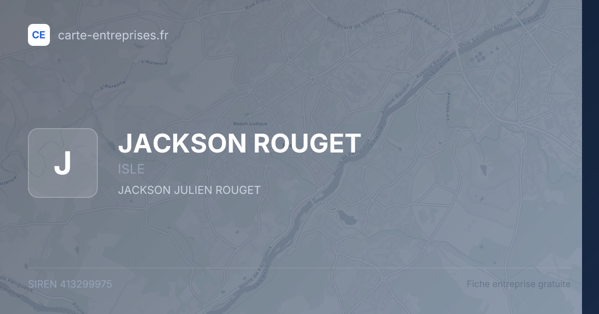 JACKSON ROUGET — 413299975 — fiche entreprise