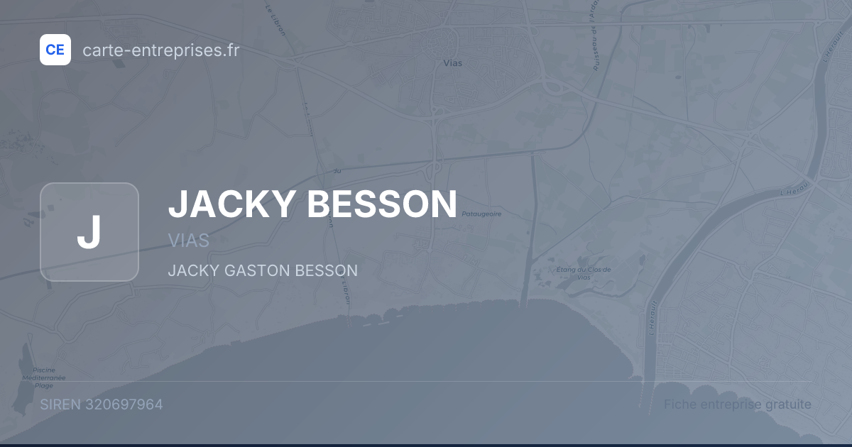 JACKY BESSON — 320697964 — fiche entreprise