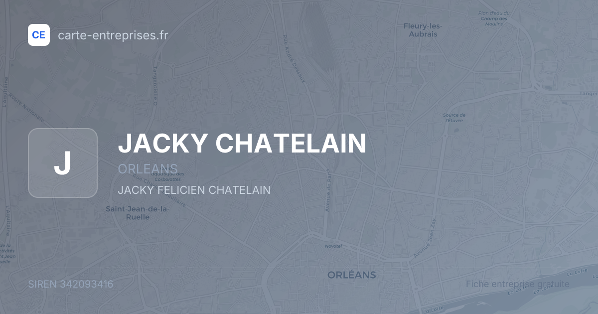 JACKY CHATELAIN — 342093416 — fiche entreprise
