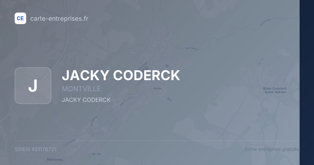JACKY CODERCK — 451176721 — fiche entreprise