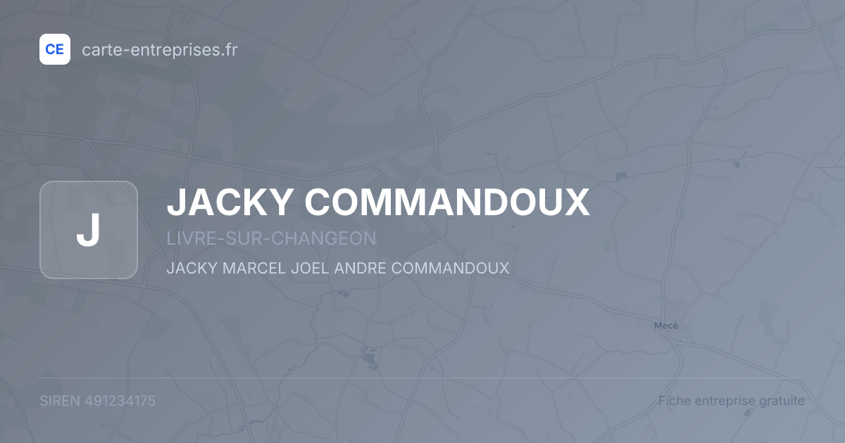 JACKY COMMANDOUX — 491234175 — fiche entreprise