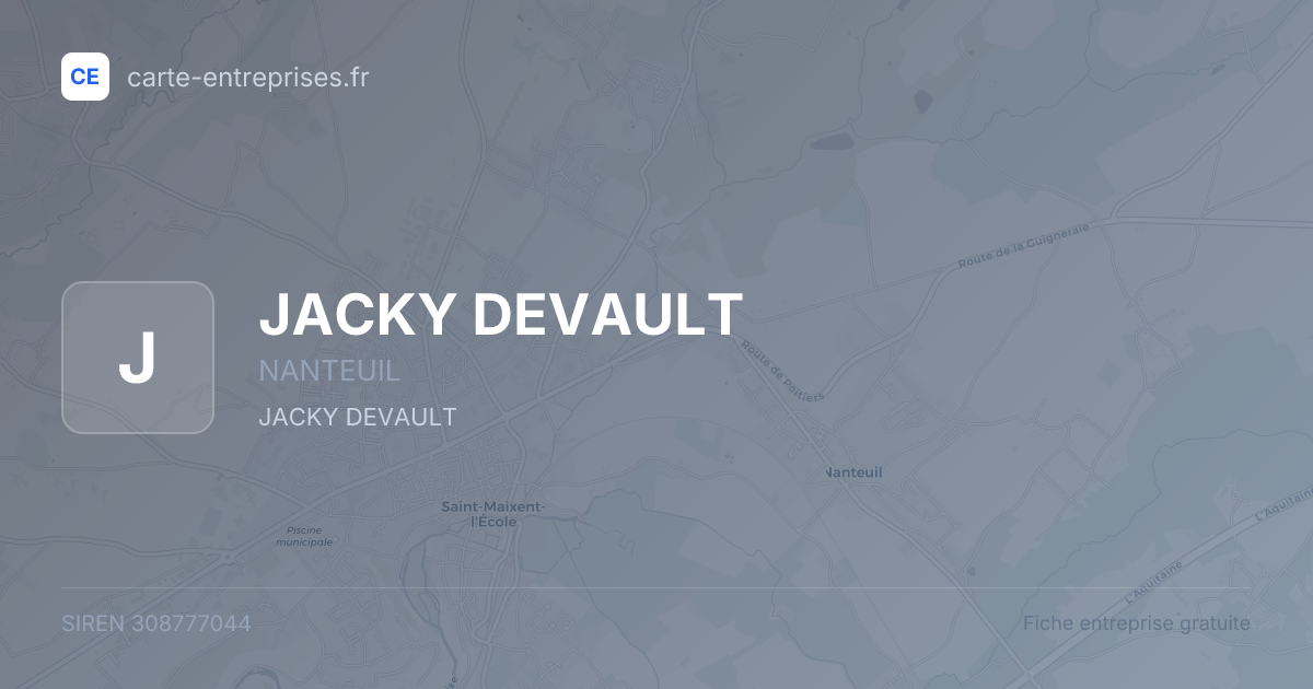 JACKY DEVAULT — 308777044 — fiche entreprise