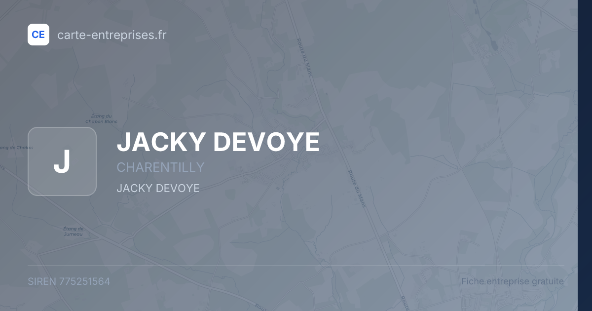 JACKY DEVOYE — 775251564 — fiche entreprise