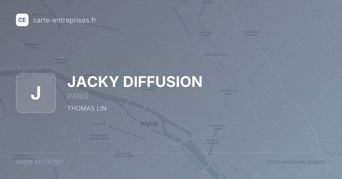 JACKY DIFFUSION — 413737321 — fiche entreprise