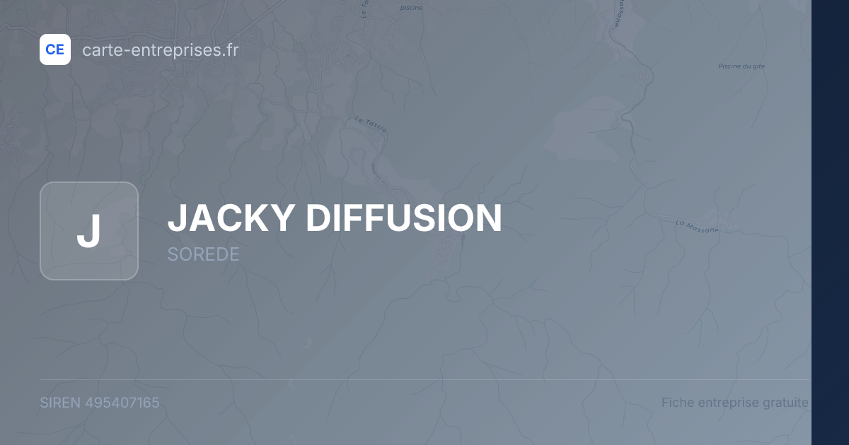 JACKY DIFFUSION — 495407165 — fiche entreprise