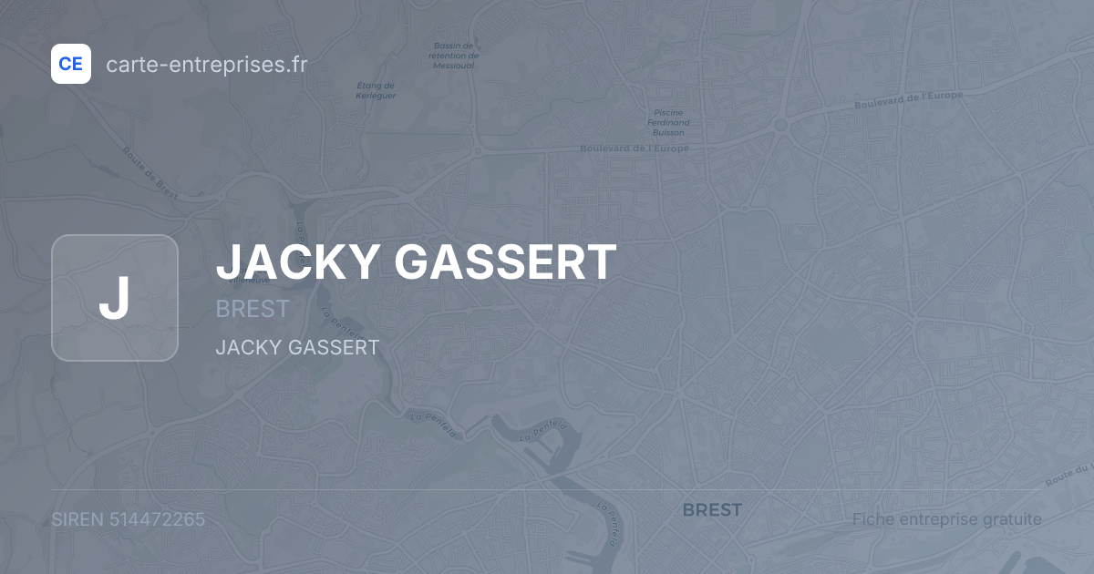 JACKY GASSERT — 514472265 — fiche entreprise