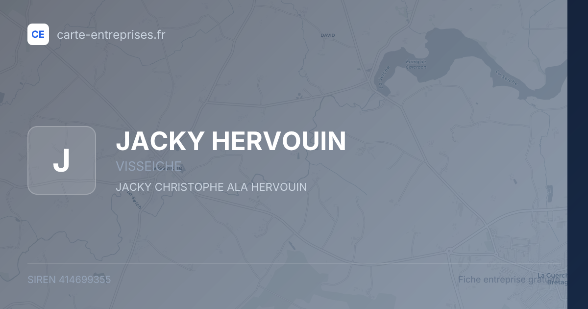 JACKY HERVOUIN — 414699355 — fiche entreprise