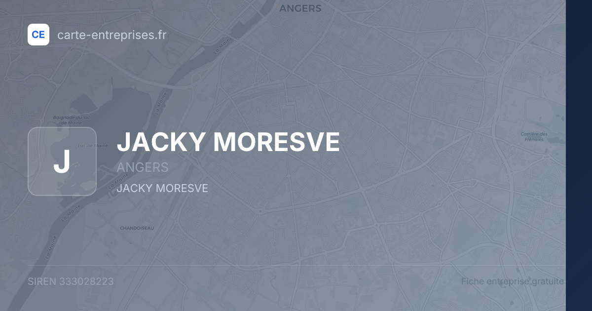 JACKY MORESVE — 333028223 — fiche entreprise