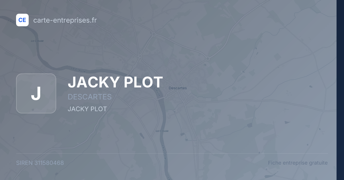 JACKY PLOT — 311580468 — fiche entreprise