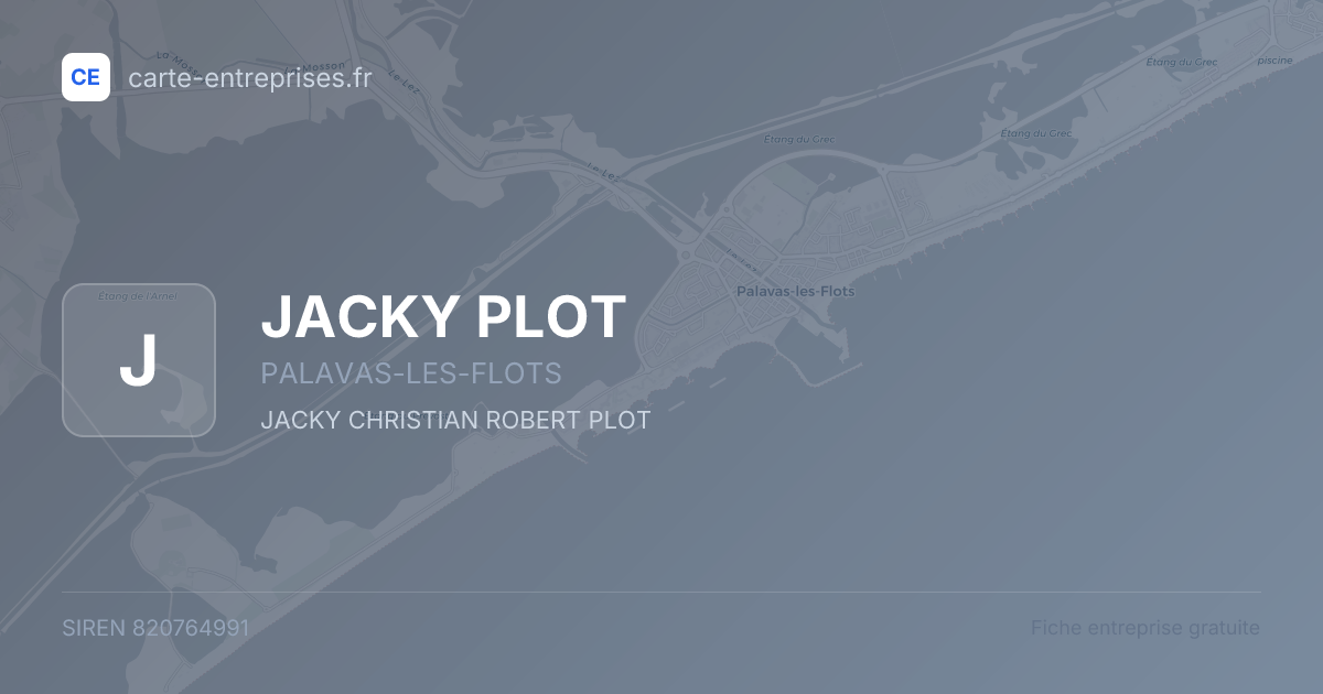 JACKY PLOT — 820764991 — fiche entreprise