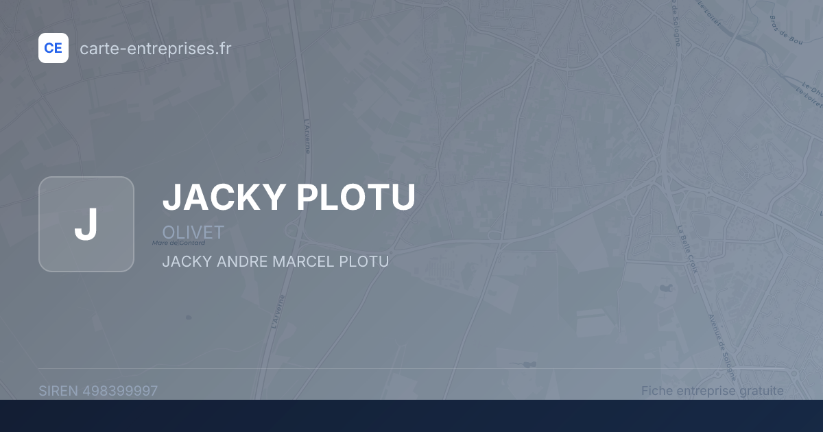 JACKY PLOTU — 498399997 — fiche entreprise