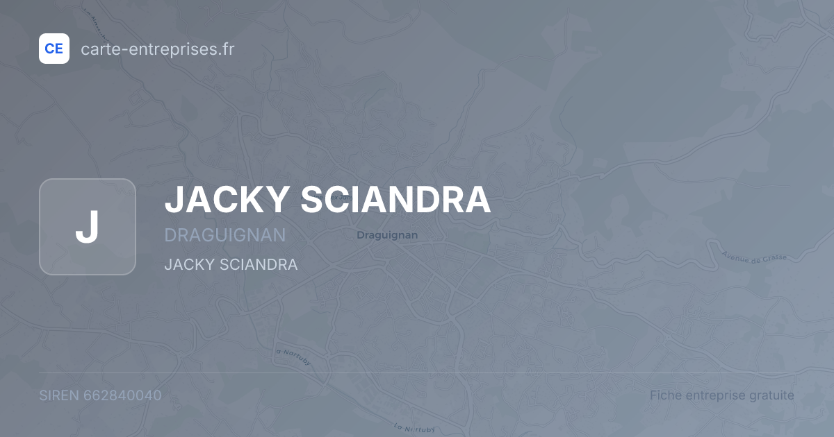JACKY SCIANDRA — 662840040 — fiche entreprise