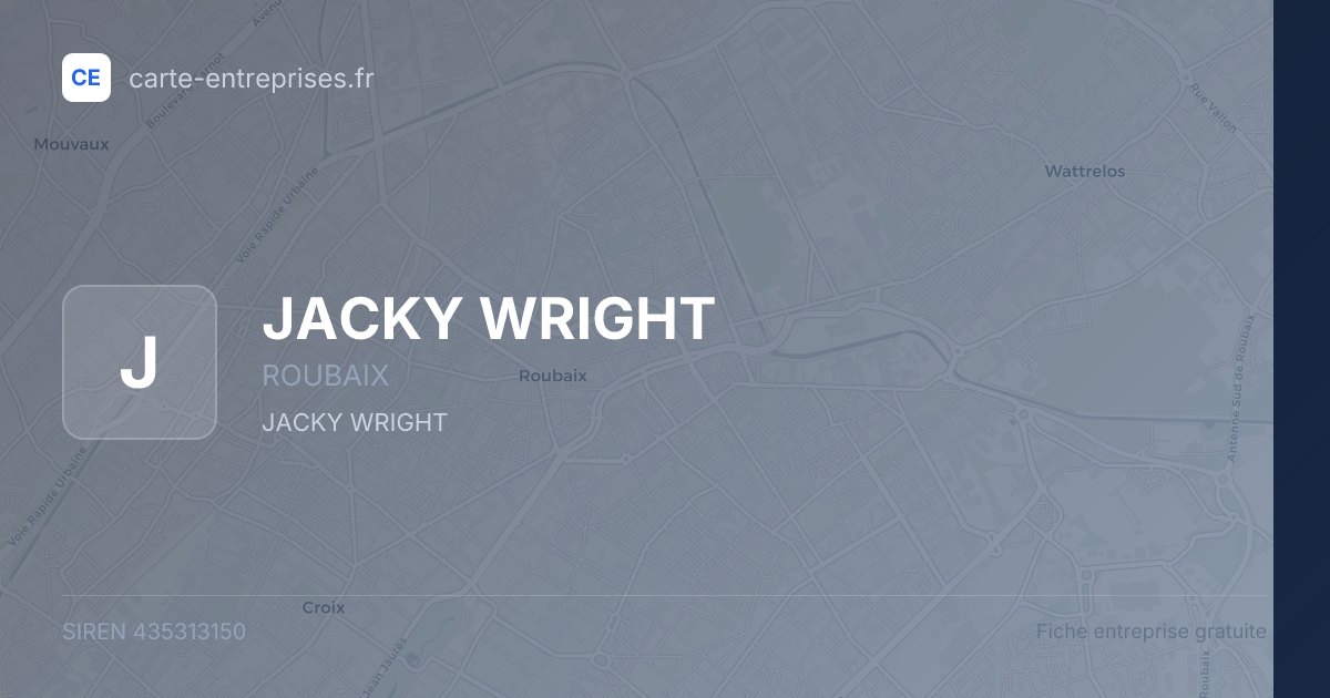 JACKY WRIGHT — 435313150 — fiche entreprise