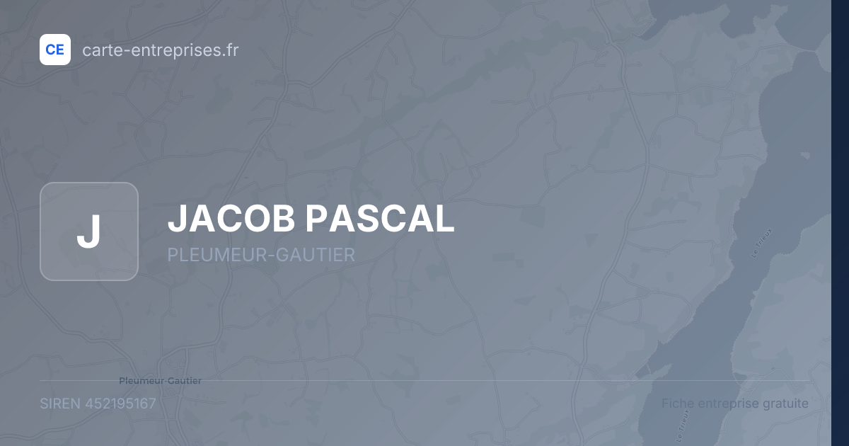 JACOB PASCAL — 452195167 — fiche entreprise