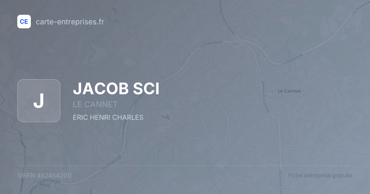 JACOB SCI — 452454200 — fiche entreprise