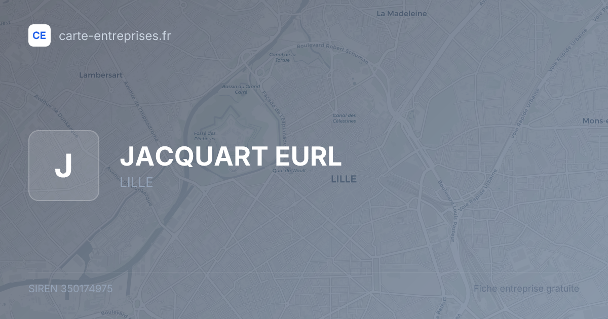 JACQUART EURL — 350174975 — fiche entreprise