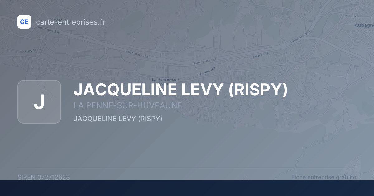 JACQUELINE LEVY (RISPY) — 072712623 — fiche entreprise
