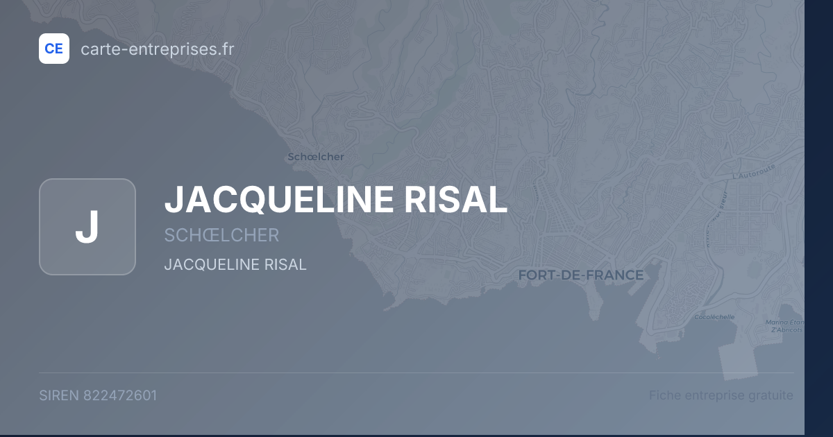 JACQUELINE RISAL — 822472601 — fiche entreprise