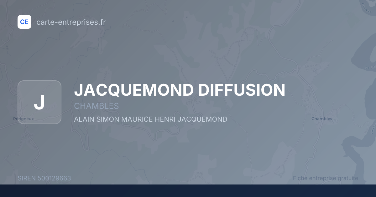 JACQUEMOND DIFFUSION — 500129663 — fiche entreprise