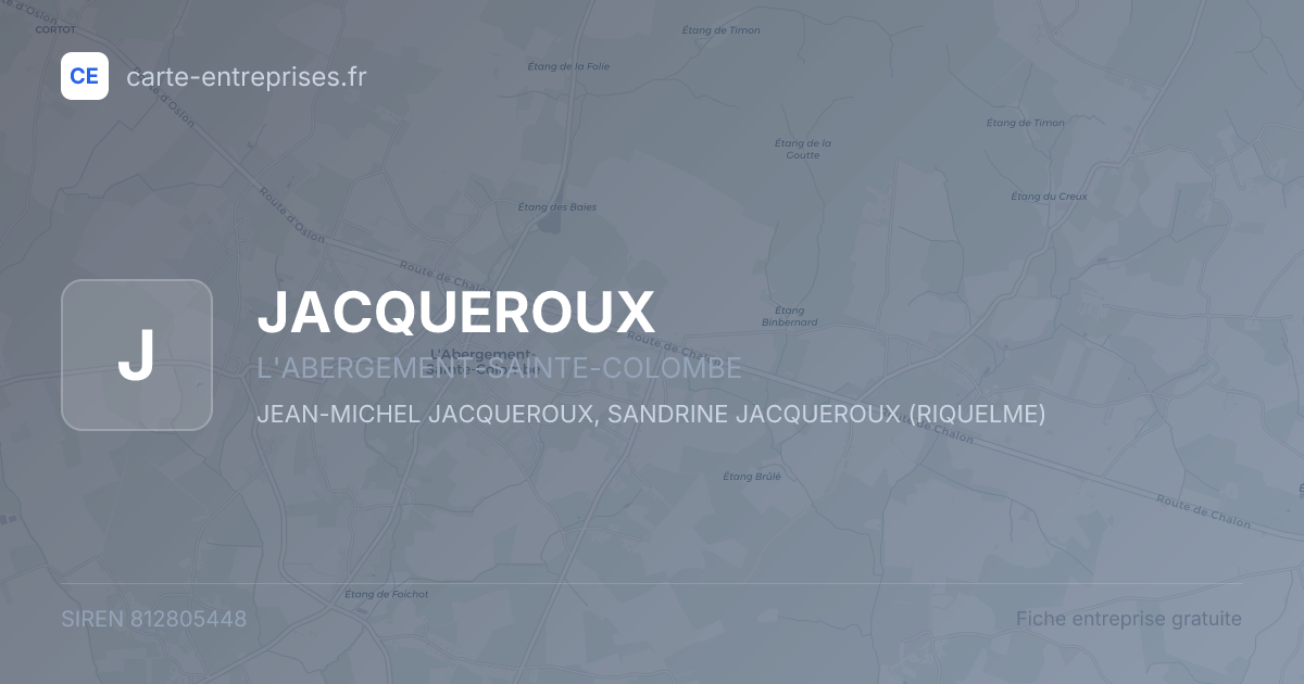 JACQUEROUX — 812805448 — fiche entreprise