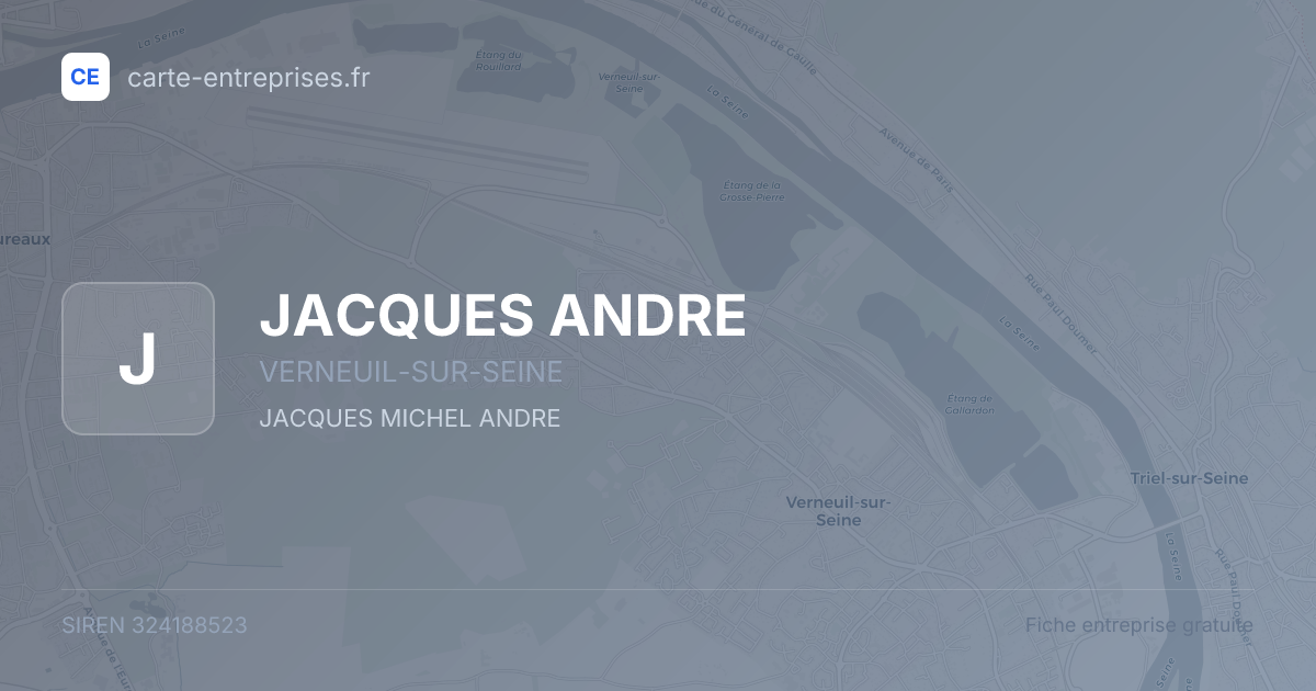 JACQUES ANDRE — 324188523 — fiche entreprise