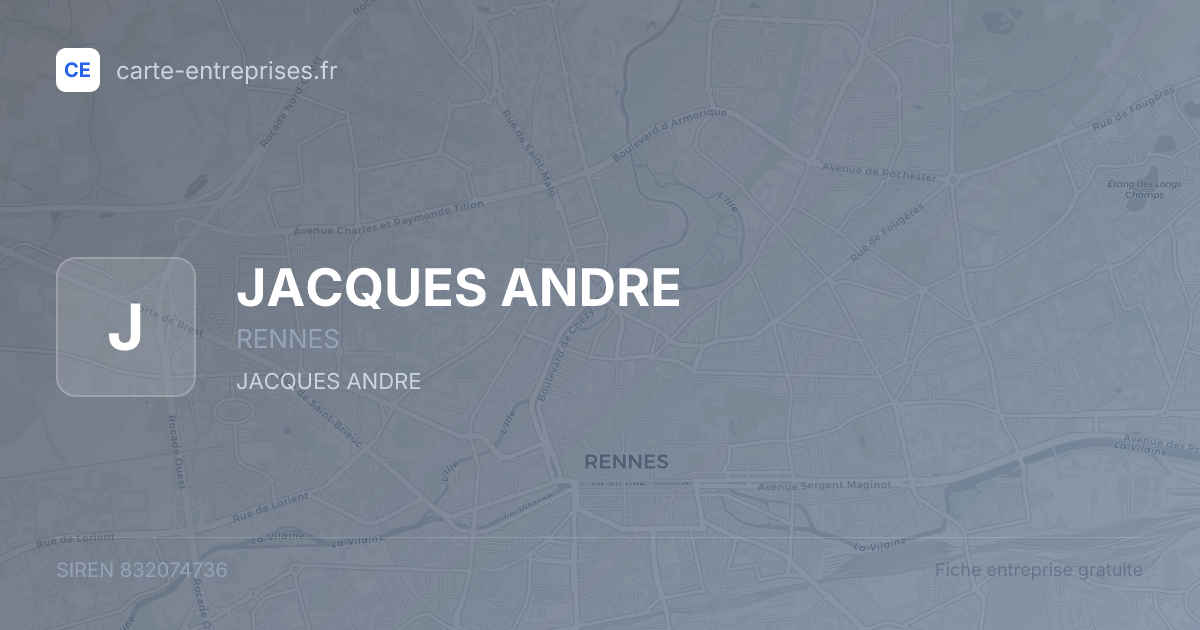 JACQUES ANDRE — 832074736 — fiche entreprise