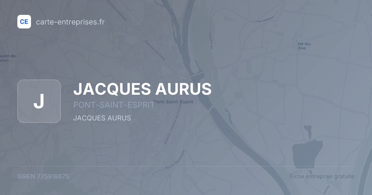 JACQUES AURUS — 775918675 — fiche entreprise