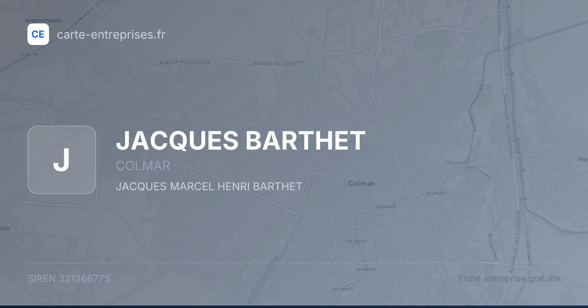JACQUES BARTHET — 321366775 — fiche entreprise