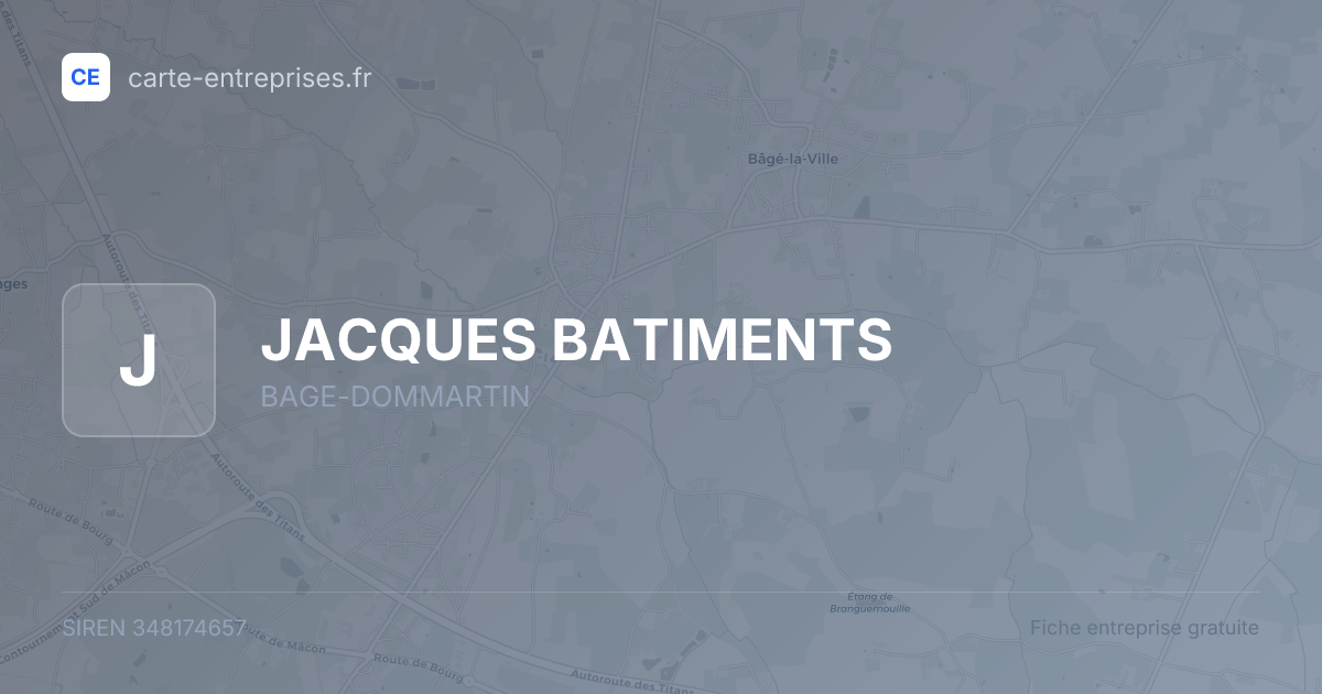 JACQUES BATIMENTS — 348174657 — fiche entreprise
