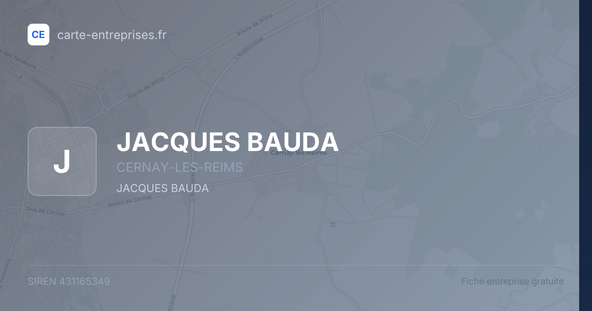 JACQUES BAUDA — 431165349 — fiche entreprise