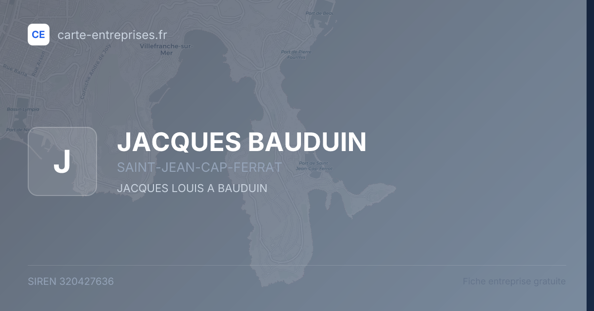 JACQUES BAUDUIN — 320427636 — fiche entreprise