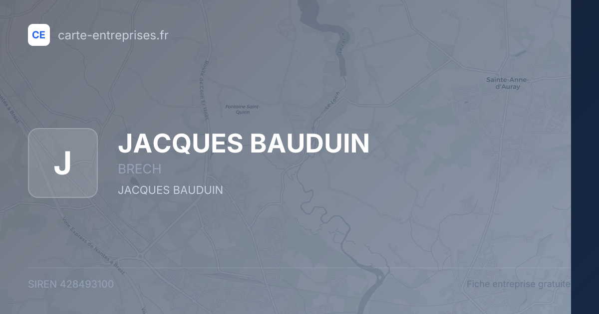 JACQUES BAUDUIN — 428493100 — fiche entreprise