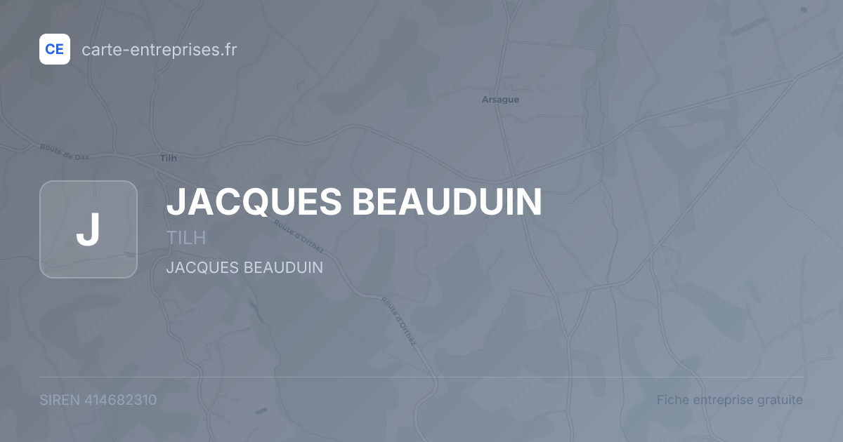 JACQUES BEAUDUIN — 414682310 — fiche entreprise