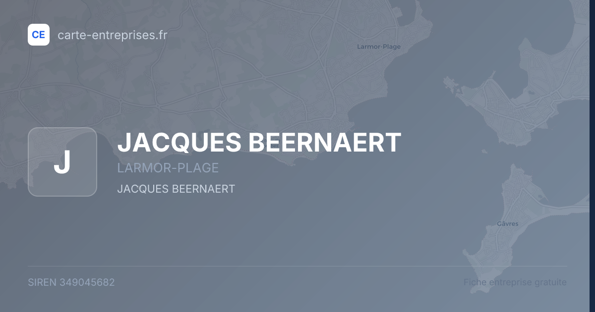JACQUES BEERNAERT — 349045682 — fiche entreprise