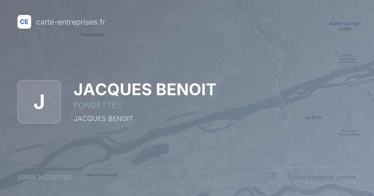 JACQUES BENOIT — 342263795 — fiche entreprise
