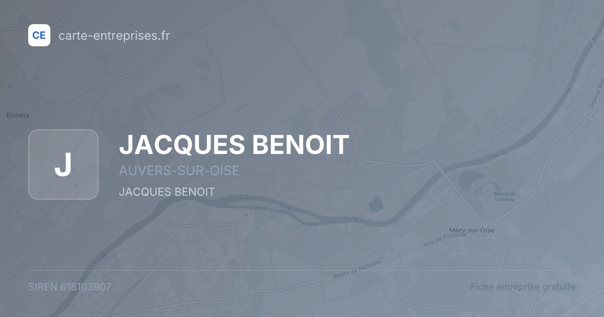 JACQUES BENOIT — 618103907 — fiche entreprise