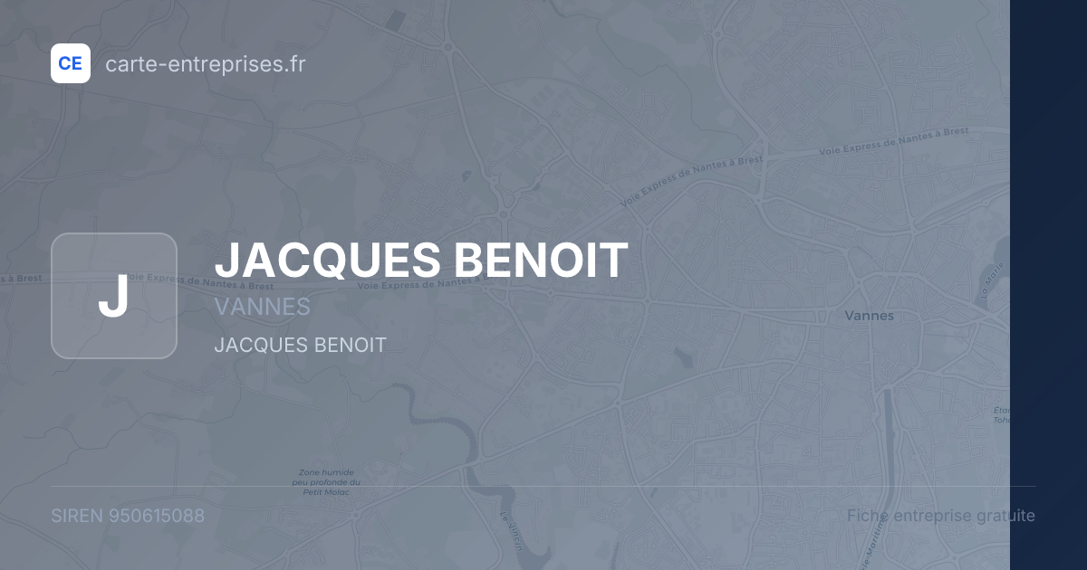 JACQUES BENOIT — 950615088 — fiche entreprise