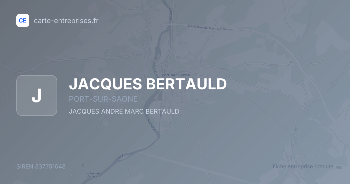 JACQUES BERTAULD — 337751648 — fiche entreprise