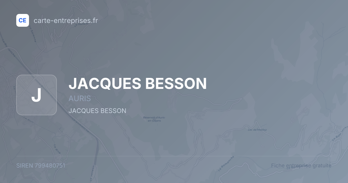 JACQUES BESSON — 799480751 — fiche entreprise
