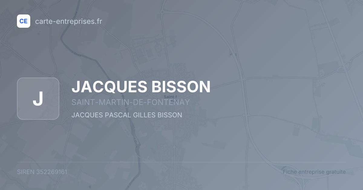 JACQUES BISSON — 352269161 — fiche entreprise
