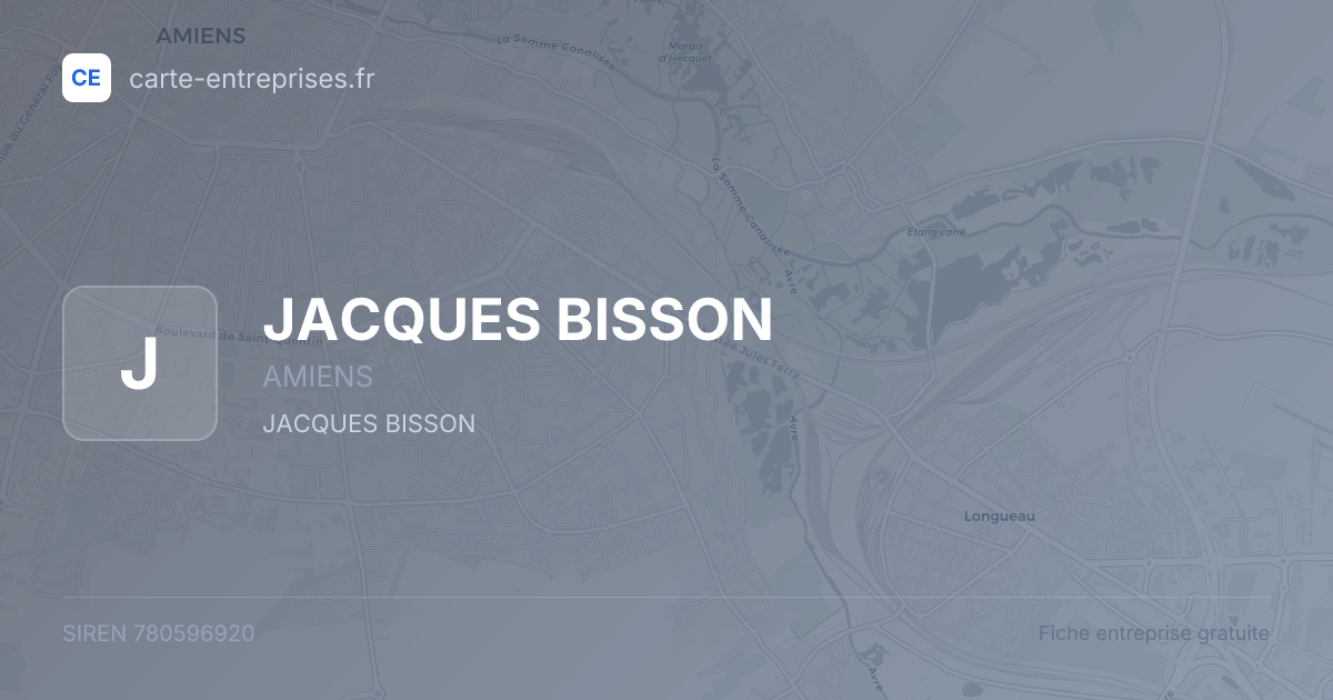 JACQUES BISSON — 780596920 — fiche entreprise