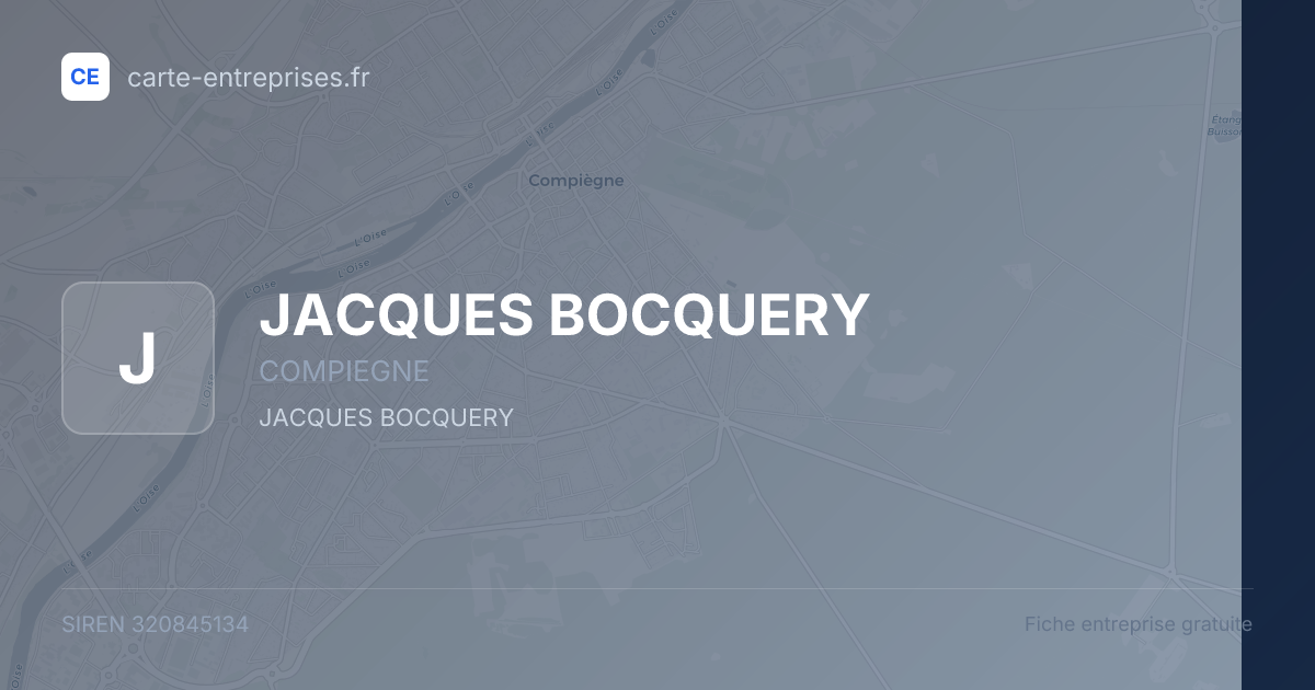 JACQUES BOCQUERY — 320845134 — fiche entreprise