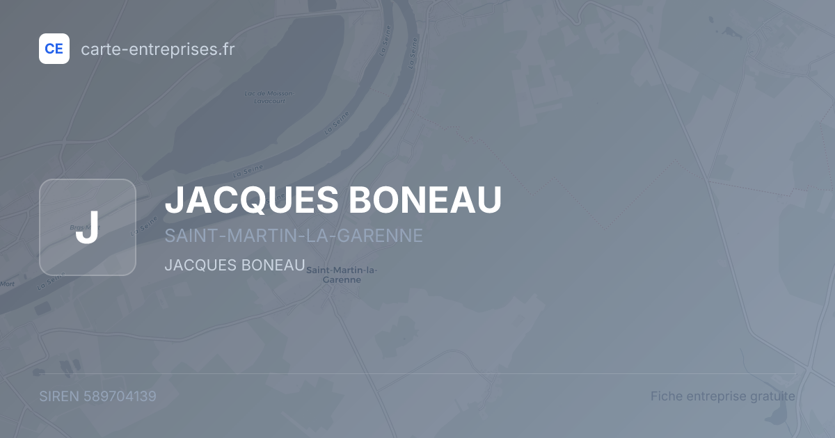 JACQUES BONEAU — 589704139 — fiche entreprise