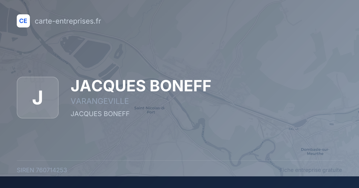 JACQUES BONEFF — 760714253 — fiche entreprise
