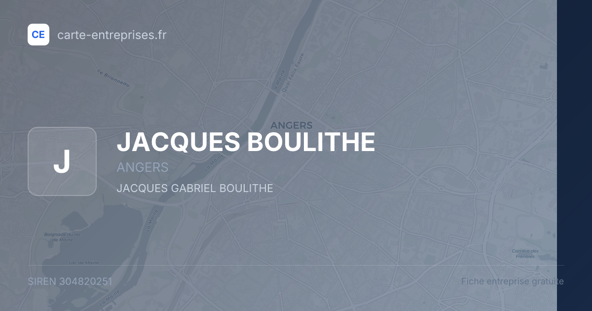 JACQUES BOULITHE — 304820251 — fiche entreprise