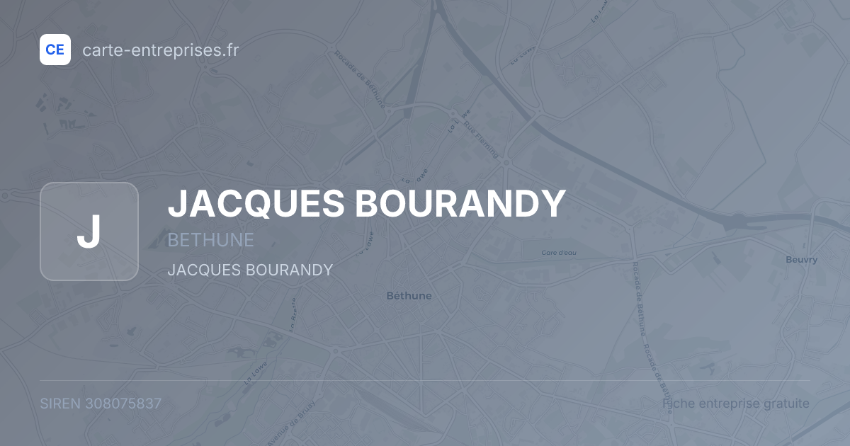 JACQUES BOURANDY — 308075837 — fiche entreprise